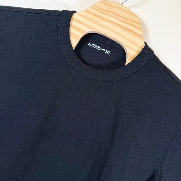 American Giant Other - American Giant Men's Rib Tee 2XL Black Heavyweight Casual Workwear Classic NWOT